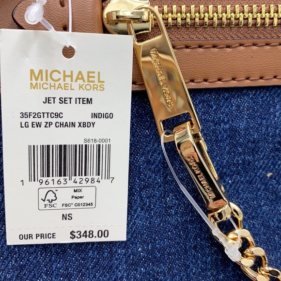 Michael Kors Jet Set Item Large East West Zip Chain Crossbody XBody
INDIGO COLOR - Picture 15 of 16